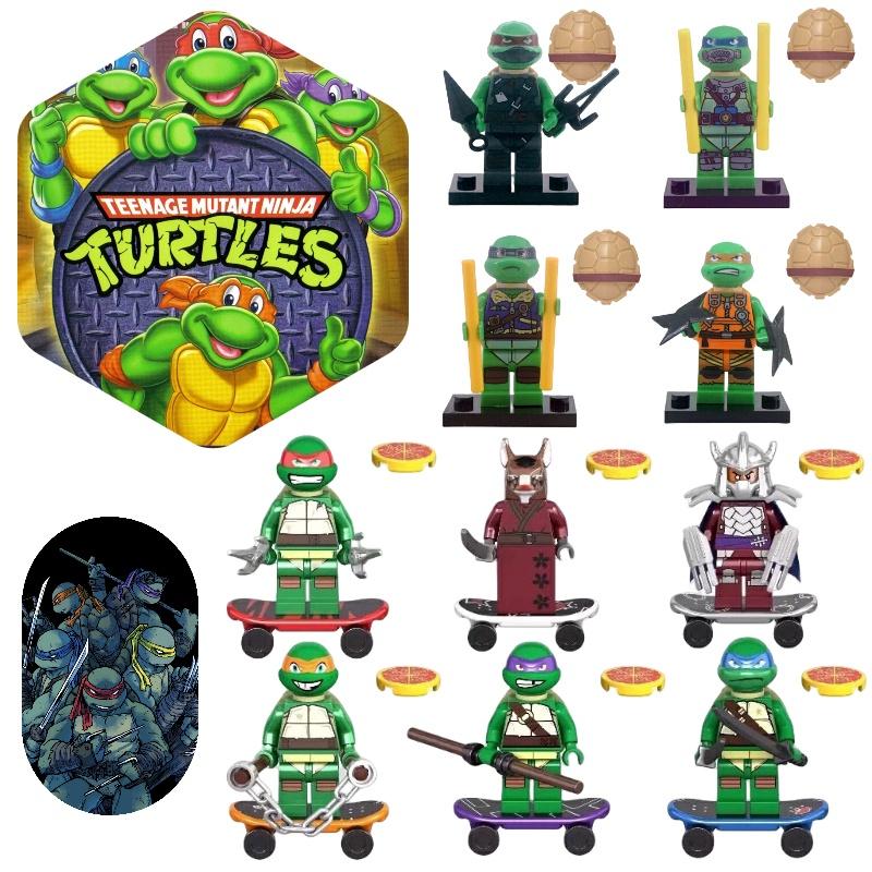 Ksz 723 Ninja Turtles Dafengqi Novelty Miniature Building Blocks Toy Abs Plastic Diy Export Type