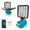 4-Inch Handheld LED Work Light - Red Base for Auto Repair, Camping, and Fishing