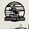 Customizable Metal Sign Riding Silhouette Fairy Tale Home Garden Decor