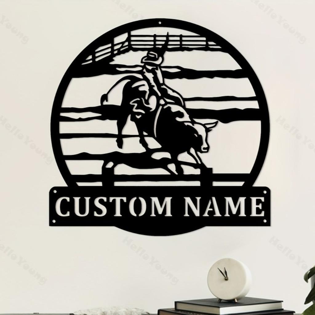 Customizable Metal Sign Riding Silhouette Fairy Tale Home Garden Decor