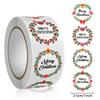 100-500Pcs High-Quality Merry High-Quality Christmas High-Quality Holiday High-Quality Stickers High-Quality Wreath High-Quality Adhesive