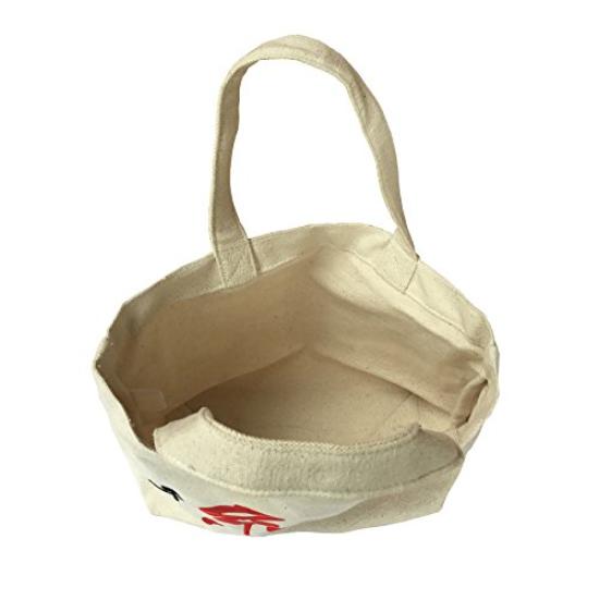 Indische Baumwolle Dickes Segeltuch Natürliche Tragetasche Mini mit Logo-Stickerei [Senshi Shuin]