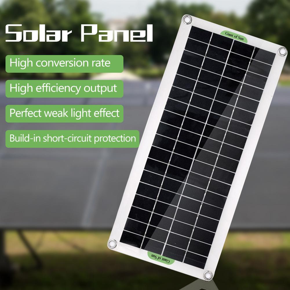 30W Polycrystal Solar Panel Flexible Solar Panel For Camping Car Traveling Outdoor Emergency Power Accessory