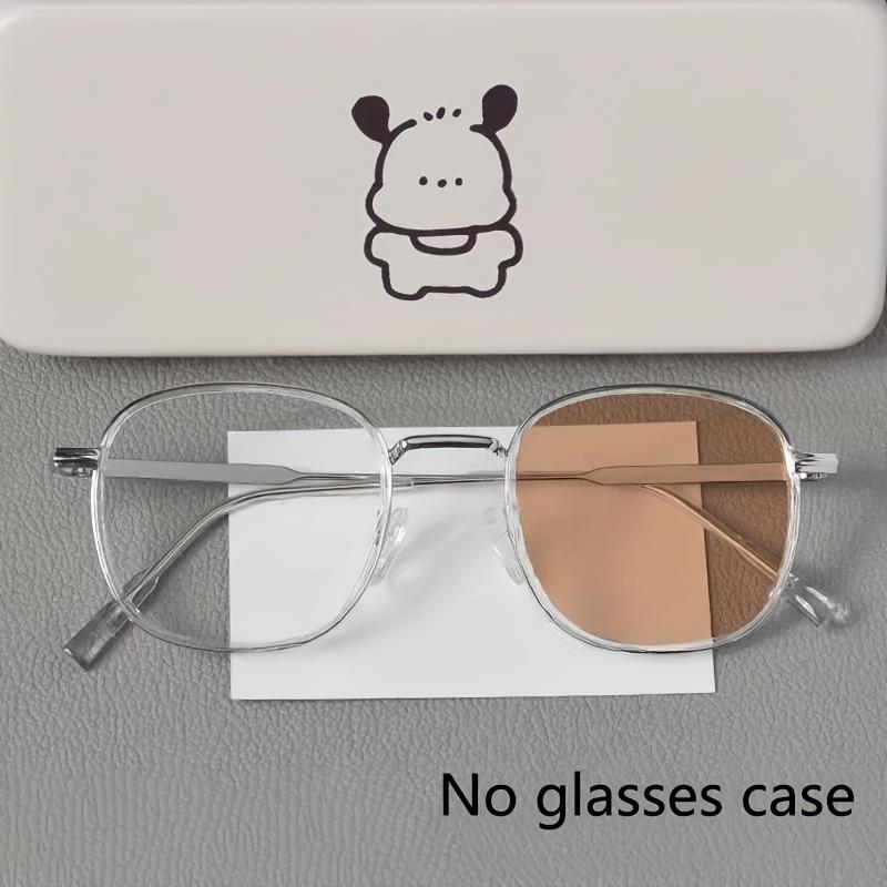 1 Pcs Pochromic Glasses - Slimming Round Frame Anti-Blue Light Full-Rim Design for Men & Women - Ideal for Daily Fashion