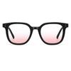 Anti-Blue Glasses Black Frame Powder Flakes Blush Decorative Glasses Unisex Clear Glasses