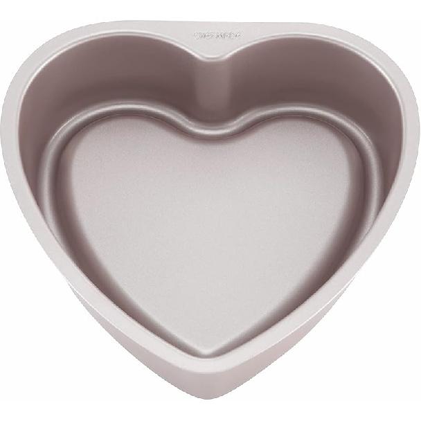 CHEFMADE Heart-Shaped Cake Pan, 8-Inch Non-Stick Food Bowl Bakeware for Oven Baking (Champagne Gold) 02 - 8 Heart-shaped