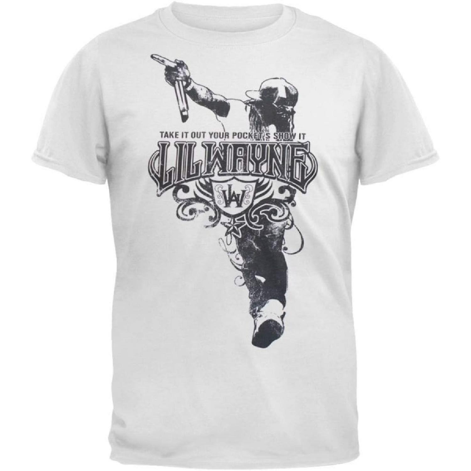 Lil Wayne - Show It White Adult T-Shirt - Large S