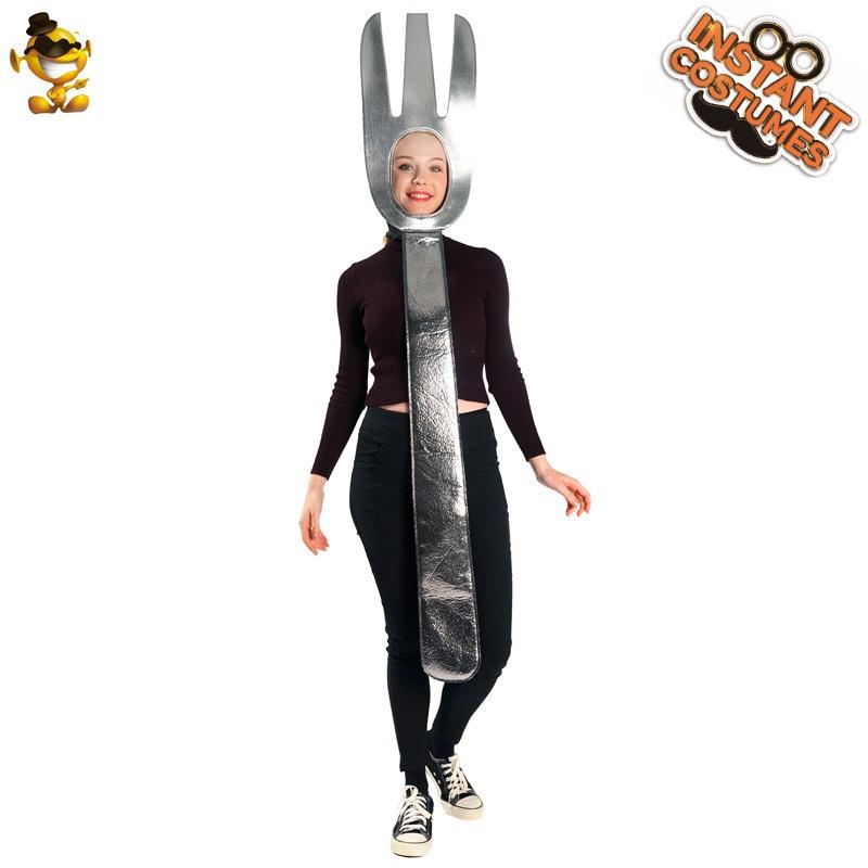 Halloween couple funny men's and women's tableware costumes masquerade stage show costumes cosplay costumes