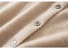 Women's Loose Fit Cashmere Cardigan - Round Neck, Slimming, Trendy Long-Sleeved Outerwear Sweater