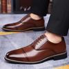 Men Leather Shoes Lace Up Business Dress All-Match Casual Shoes Outdoor Shock-Absorbing Footwear Wear-Resistant Big Size 48
