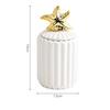 1pc Ceramic Toothpick Jar Cotton Swab Container Elk, Bird, Starfish Toothpick Jar Key Storage Box with Lid Household Goods
