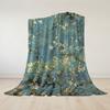 Van Gogh Mandelblüten Flanelldecke Warm Weich Halloween Weihnachten Sofa Warm Gemütlich Dekorative Deko Geschenk für Alle Jahreszeiten