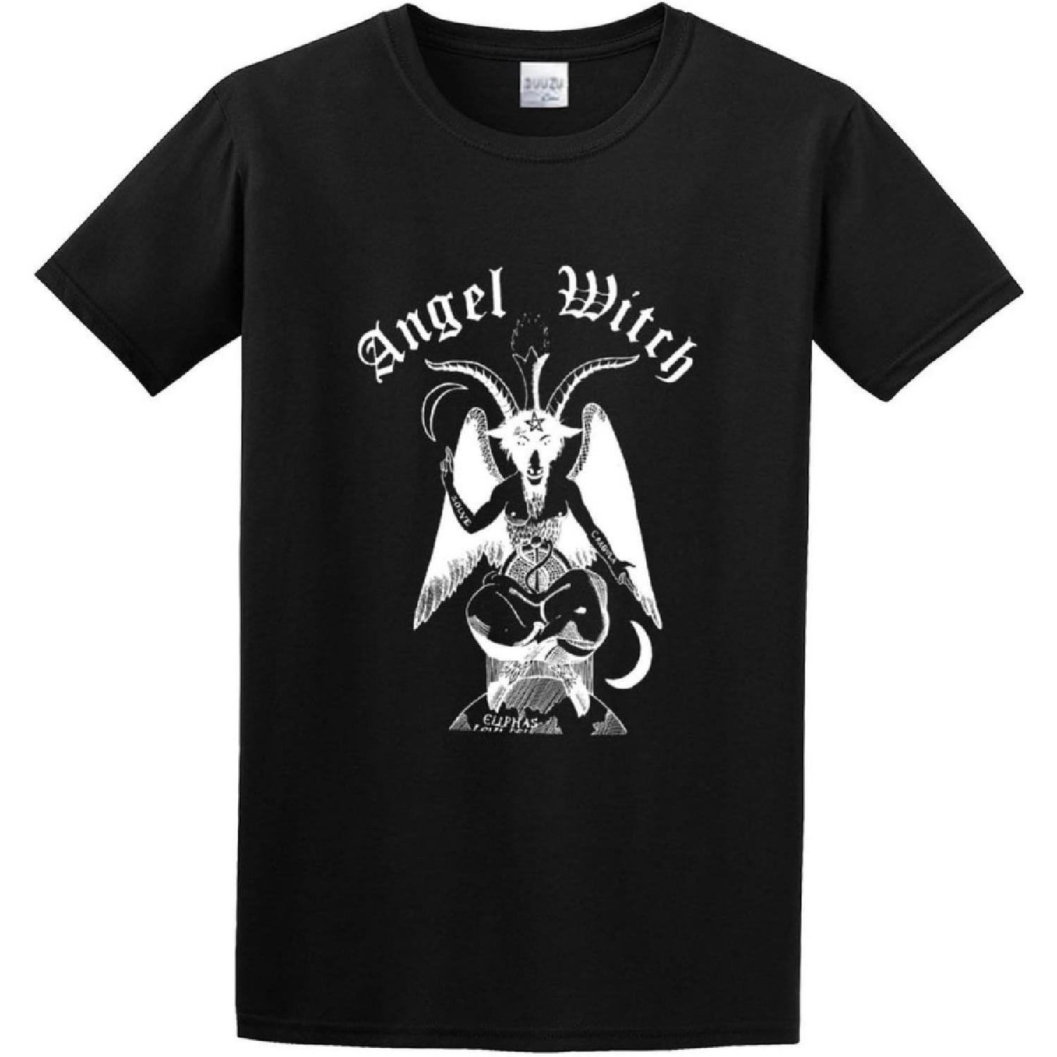 

PEACH JO+ Angel Witch Baphomet Heavy Metal Rock Punk Music Satan Unisex 100% Cotton Short-Sleeve T-Shirts Black XXXXXL різнокольоровий