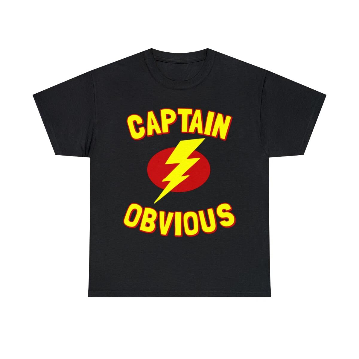 Captain Obvious Graphic Tee Shirt, S-5XL 3XL
