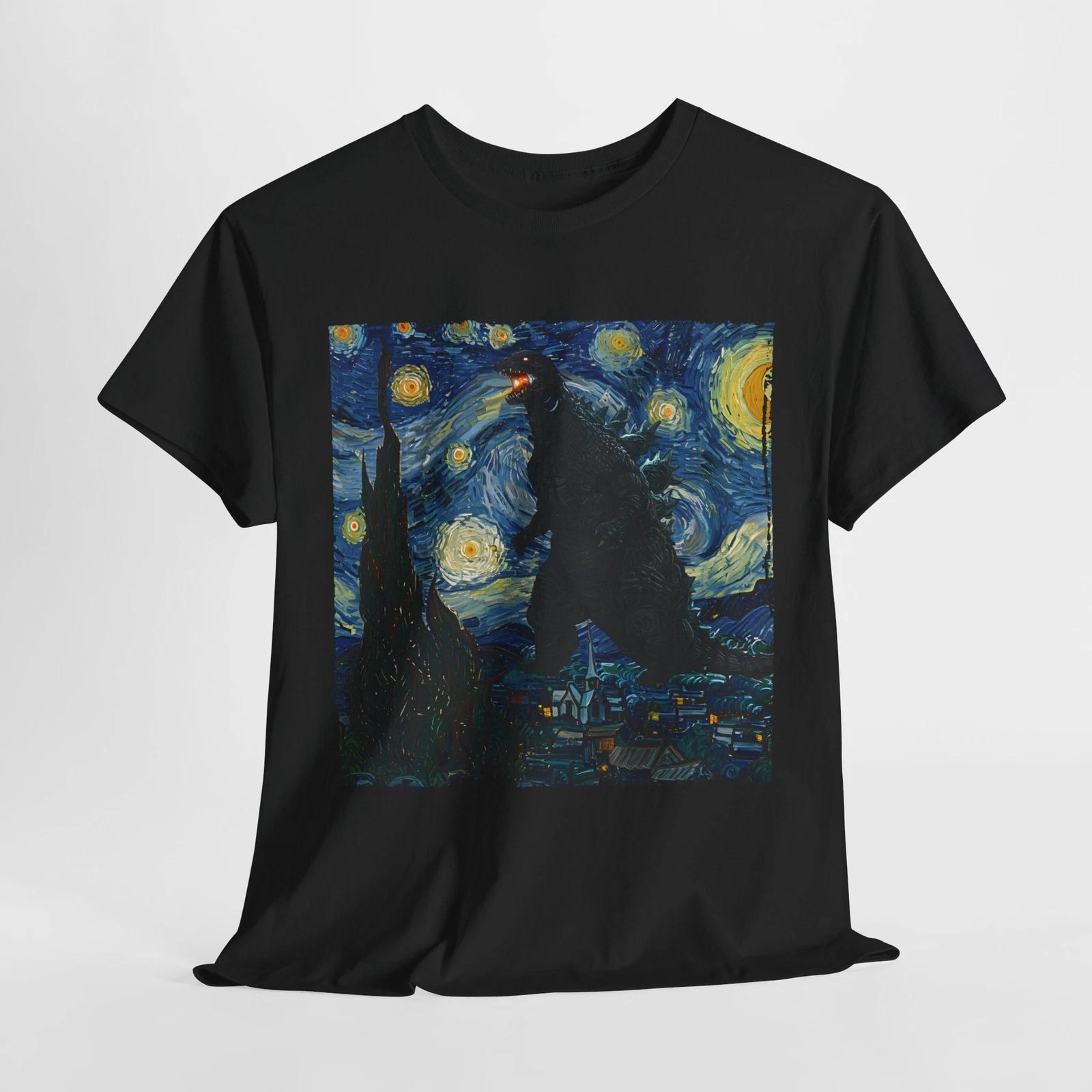 JAPANESE MONSTAR STARRY NIGHT T-Shirt | Kawaii Japanese Shirt L