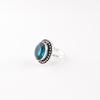 Blue Apatite Gemstone 925 Sterling Silver Handcrafted Jewelry Engagement Ring RR-62-4