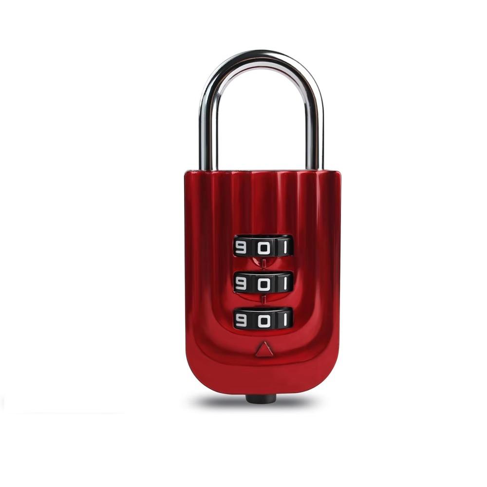 Electroplated Steel Shackle Resettable Combination Padlock Password Lock  For Luggage
