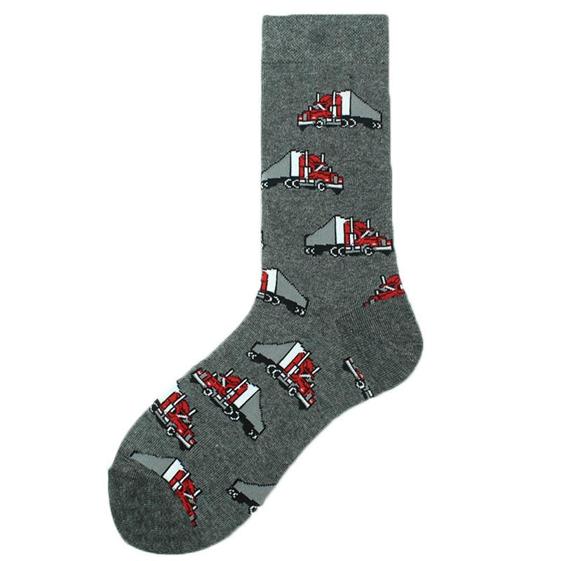 Happy Funny Unisex Painting UFO Astronaut Outer Space Rocket Men Crew Socks Male Boys Streetwear Cotton Causal Skateboard Sox
