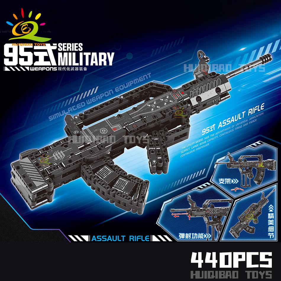 Non-Toxic 98K Ak47 Assault Rifle Model Building Blocks Military Army Weapon Pistol Building Block Imitation Gun Brick Toy For Kid