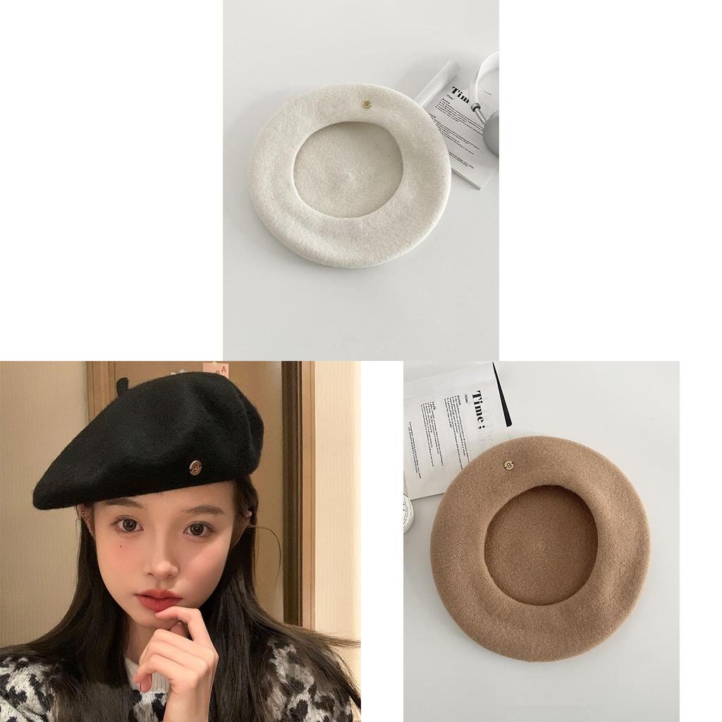 Wool Beret Hat For Women Autumn Winter Warm Fashion Casual Stylish Office Girl