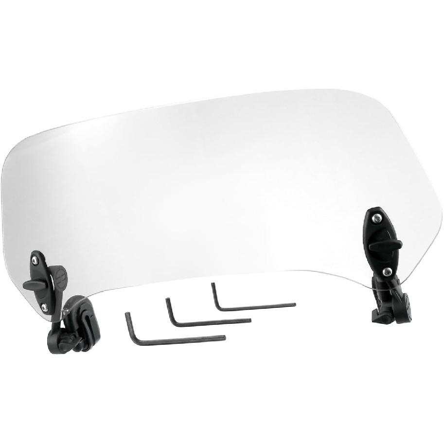 

37cm Motorcycle Windshield Motorcycle Wind Deflector Clear Lens Adjustable Clip Windshield Extension Universal Fit for Most Motorcycle Scooter