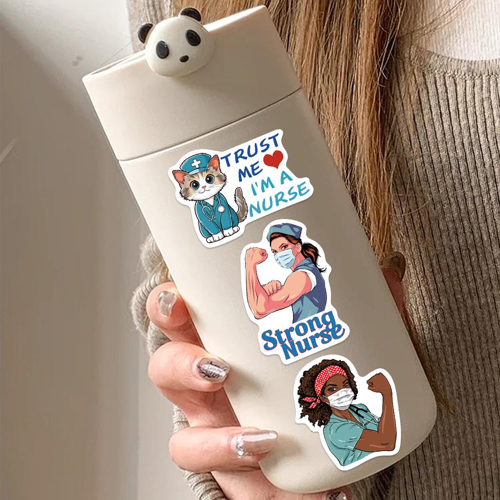 100 Cartoon Nurses' Day Graffiti Stickers DIY Decorative Guitar Notebook Suitcase DIY Waterproof
