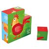 Dřevěné kostky puzzle Zvířata z farmy - HAPE - 9 dílů - Pro děti od 2 do 6 let