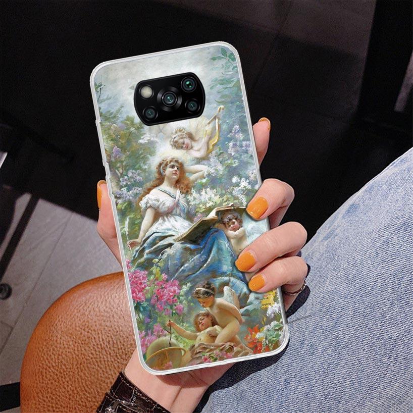 Paint Art Renaissance Phone Case For Xiaomi Poco X7 X6 X5 Pro F7 Ultra Redmi 15C 15 13C 13 12C 12 10 10A 10C 9 9A 9C 9T Cover Po