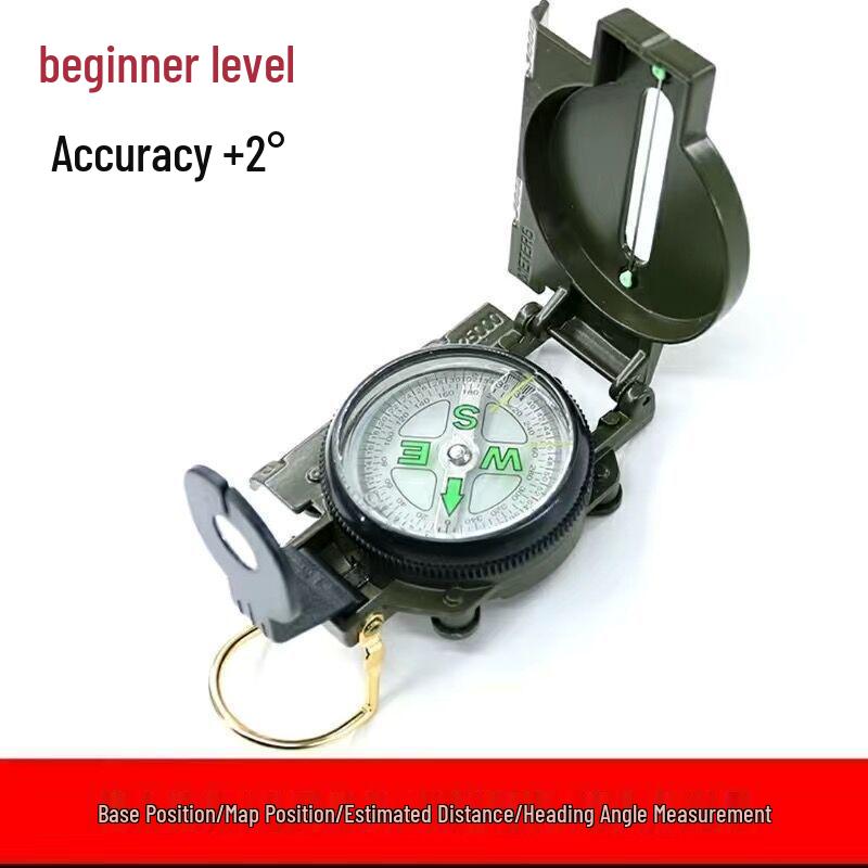 High-Precision American Style Waterproof Outdoor Multi-functional Luminous Geological Compass Default