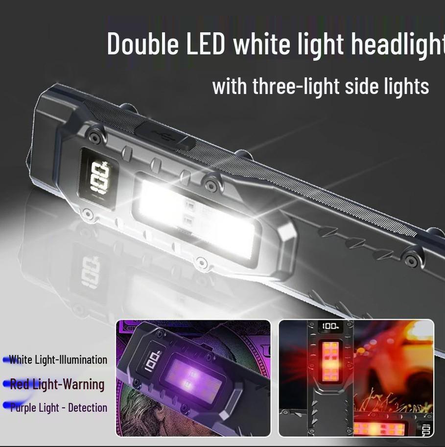 Ultra-Thin Portable LED Flashlight with Pen Clip and Digital Display for Outdoor EDC Tactical Use