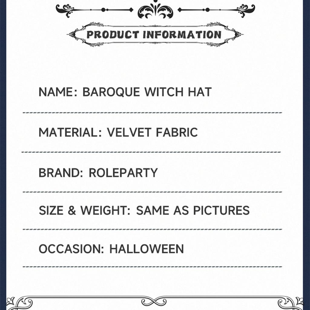 Nuovo Cappello da Strega Barocco di Halloween Regina Goth Rete Fiori Artificiali Accessori Vestito Cappello da Strega Natale