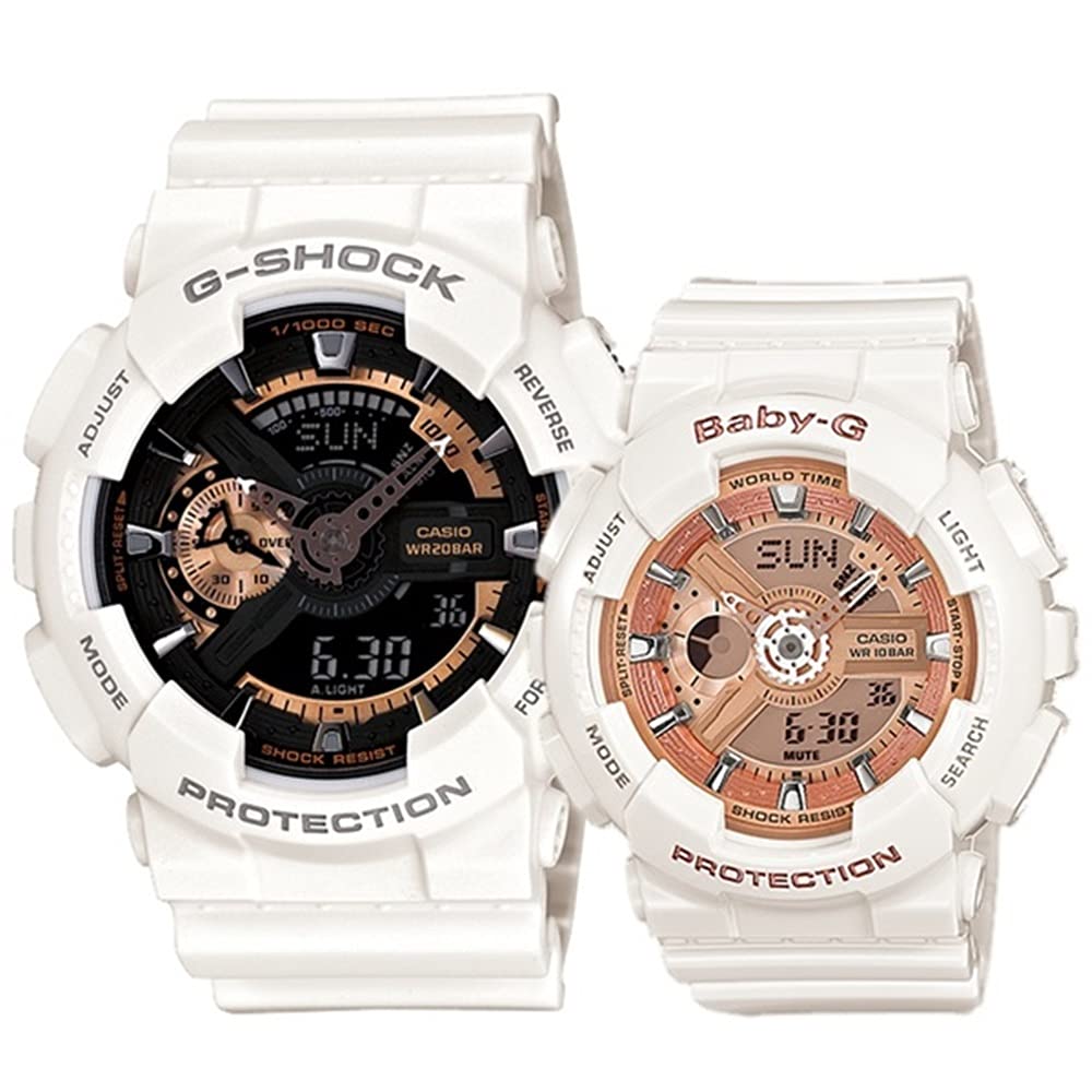 

[Casio] CASIO Waterproof Pair Watch G-SHOCK Baby-G Men s Women s Ana-Digi White GA-110RG-7AJFBA-110-7A1JF Watch