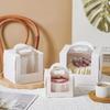 10Pcs Cake Box with Clear Window Paper Gift Packaging Box Wedding Birthday Party Muffin Cake Container Baby Shower Supplies