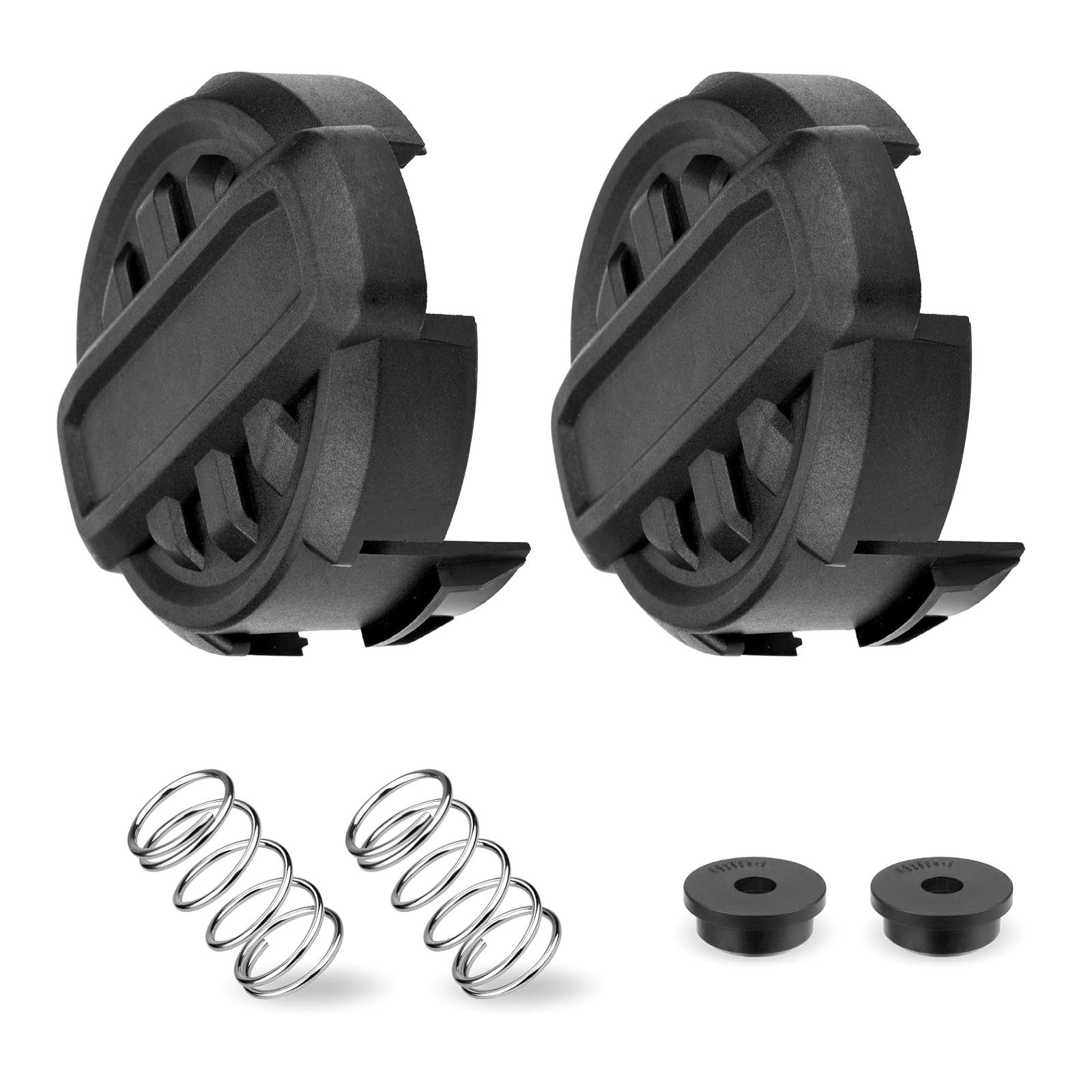 

2 Pack String Trimmer Head Caps Cover and Spring for Quickfeed Parts Compatibles with DCST922P1 DCST922B DCST972X1 Model