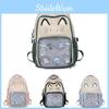 Adorable Cartoon Dual Shoulder Backpack For Unisex Students Stylish And Versatile