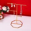 Metal Gold T-shaped Earrings Ring Necklace Watch Jewelry Shelf Jewelry Stand Counter Pendant Jewelry Organizer Display Stand