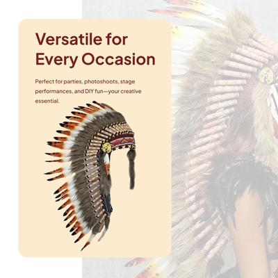 Costum de Carnaval Pene Decorative de Șef Nativ American