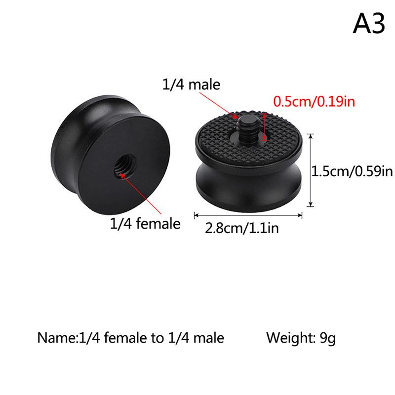 3/8 Inch Female To 1/4 Inch Male Threaded Adapter Monopod Mount Adapter Tripod