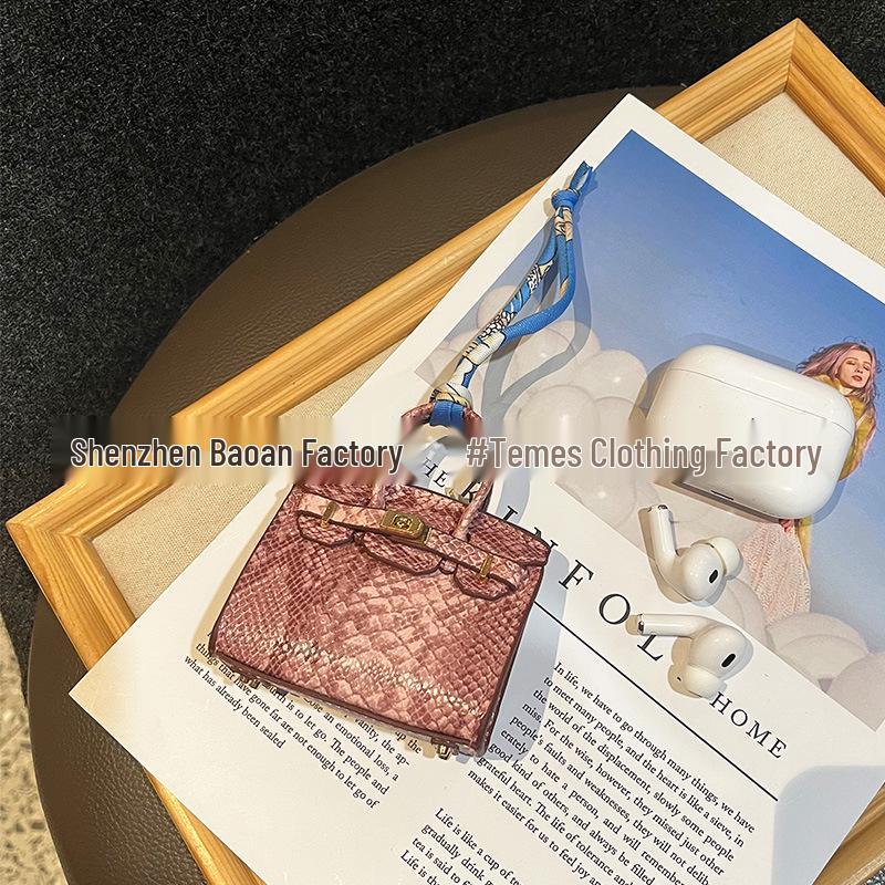 Modă H Mini Birkin Căști Bluetooth & Portofel Monede Breloc Charm