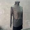 Women's Slimming Stretch Mesh Lace Turtleneck - See-through Autumn Winter Base Layer Top