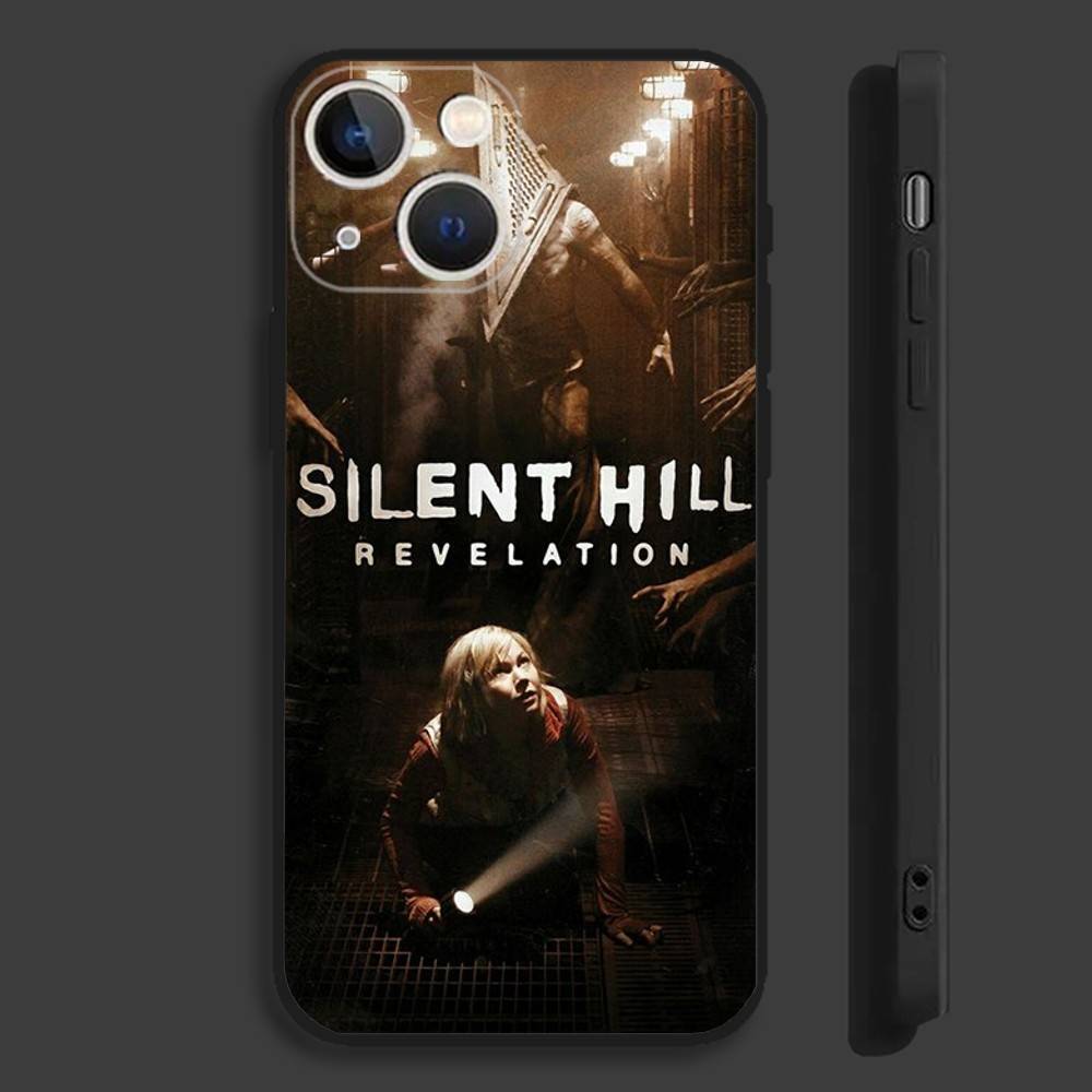 

S-Silent Horror H-Hill Phone Case For iPhone 16,15,14,13,12,11,Pro,Max,Plus,Mini,X,XS,XR,8,7,6,S,SE Soft Black Case iPhone16