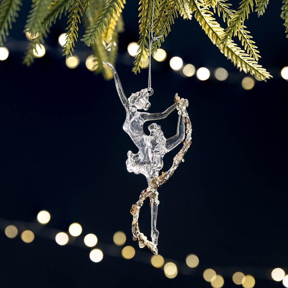 Snowflake Christmas Tree Ornaments DIY Crystal Hanging Christmas Crystal Pendants  Indoor Outdoor