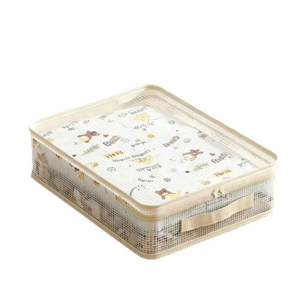 

Underbed Storage Bag with Transparent Mesh for Bedding Sets Featuring Front Handles and Spacious Design for Organized Storage