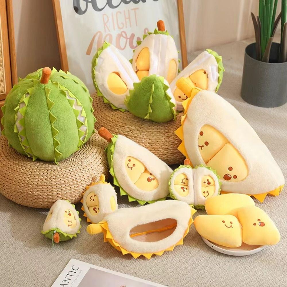 Detachable Fruit Durian Plush Pillow Collection Peeling Durian Plush Doll  Kids Birthday Christmas