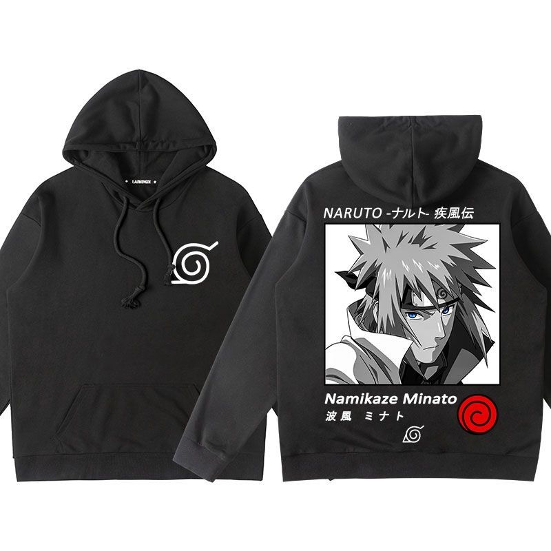 Naruto Anime Co-marqué Sweat Hommes Automne À Capuche Plus Velours Tout-match Hong Kong Style Ins Tendance Naruto Sasuke Veste