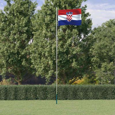 Flag of Croatia With Mast, 6.23 M, Aluminum