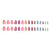 Cat Eye Dopamine Vitality Gradient Rainbow Removable Nail Art Tablets 30 Pieces Press On Nails