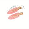 2PCS No Bend Hair Clips for Women Girls Pink Acrylic Acetic Hair Styling Seamless Hair Barrettes Tool Hair Accessories