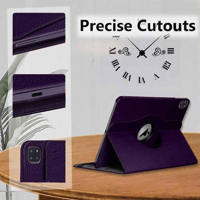 Coque de Protection - BOOLING - iPad Pro 11" - Rotatif 360° - Violet - Verre Trempé