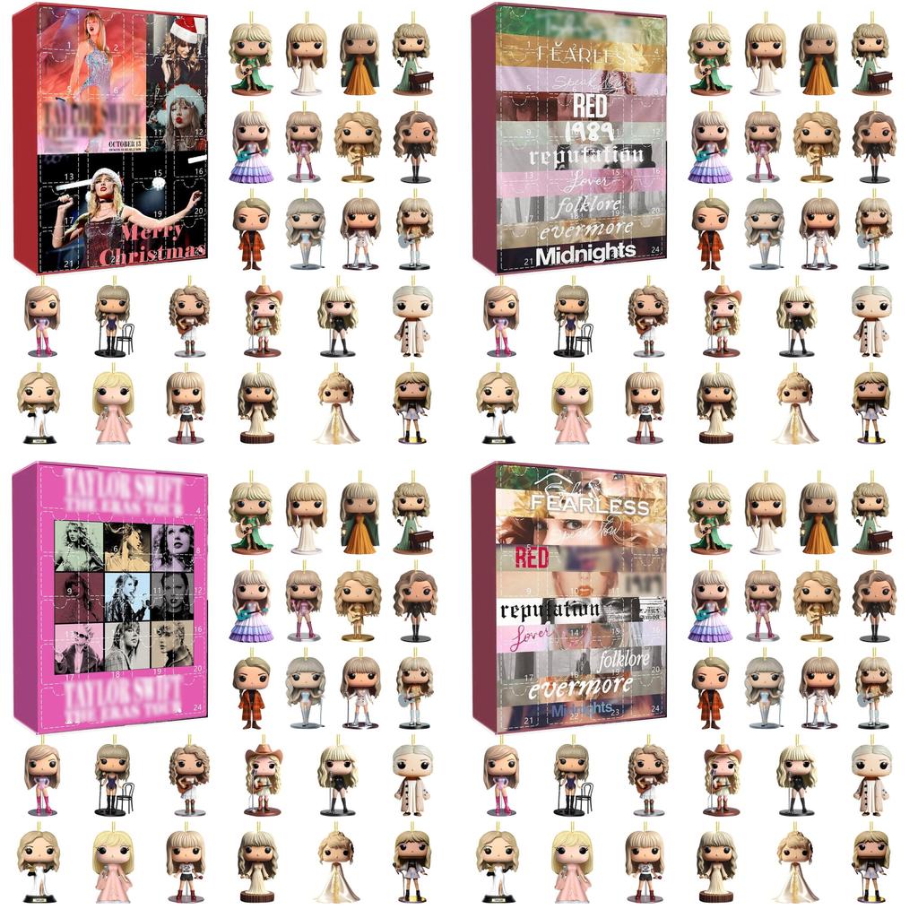 Weihnachts-Countdown 24 Tage Acryl-Adventskalender mit versteckten Blind Boxes für Weihnachtsgeschenke